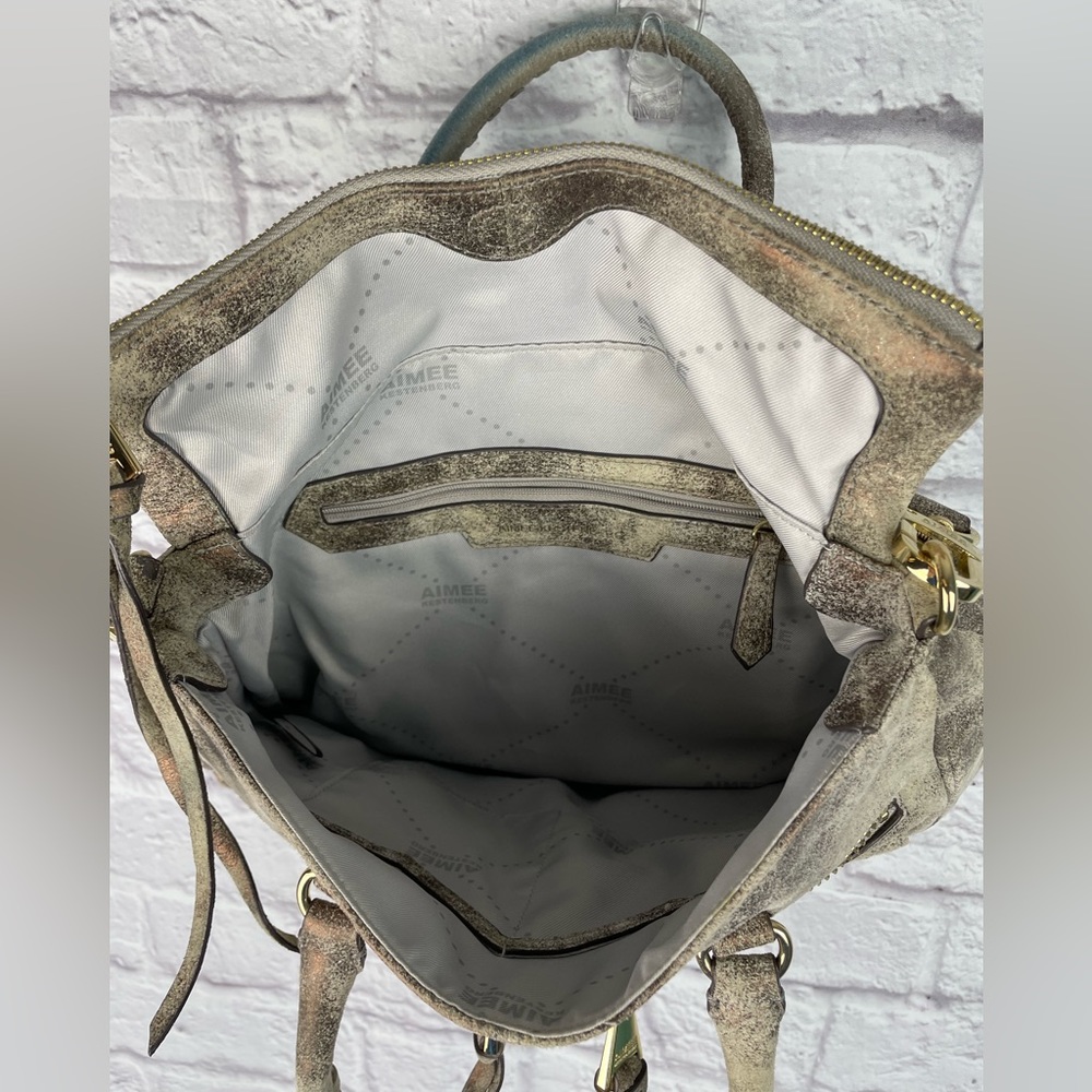 Aimee Kestenberg Leather Crossbody Satchel with Gold Hardware - Picture 2 of 12